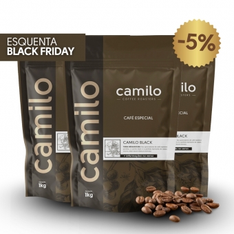 Kit Camilo Black + Porta Filtro de Couro personalizado de BRINDE