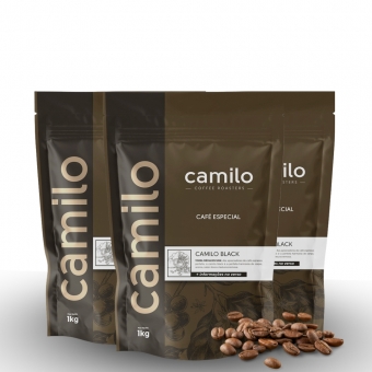 Kit Camilo Black + Porta Filtro de Couro personalizado de BRINDE