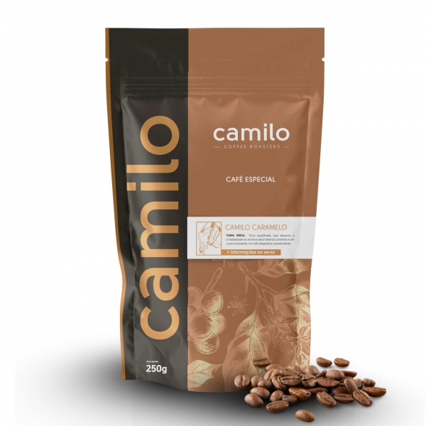 Café Especial Camilo Caramelo Alta Mogiana 250g EM GRÃOS 100% Arábica