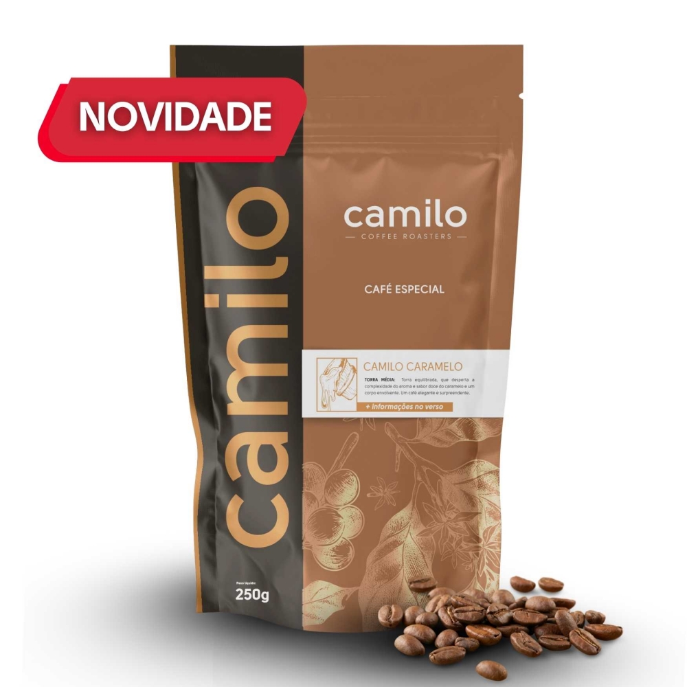 Café Especial Camilo Caramelo Alta Mogiana 250g EM GRÃOS 100% Arábica
